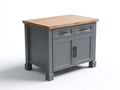 Credenza - legno ingegnerizzato-legno naturale - 115x55x85 cm - grigio-legno naturale - stile moderno