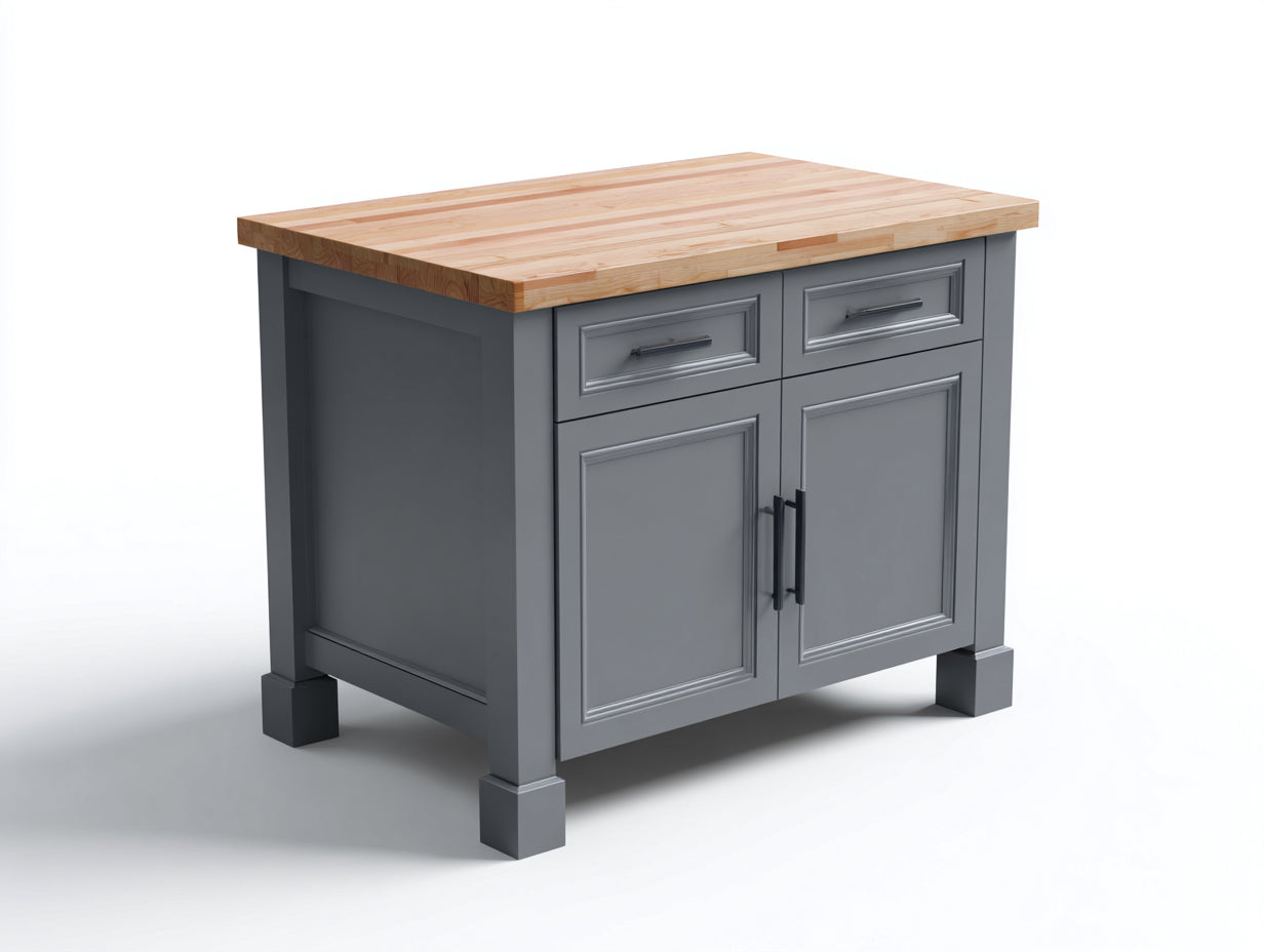 Credenza - legno ingegnerizzato-legno naturale - 115x55x85 cm - grigio-legno naturale - stile moderno