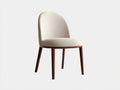 Sedia da pranzo - tessuto-legno - 51x55x81 cm - beige-marrone - design contemporaneo