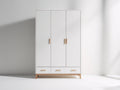 Armadio - Legno ingegnerizzato - 118x58x182 cm - Bianco - Moderno