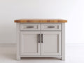 Credenza - legno ingegnerizzato-legno naturale - 115x45x85 cm - bianco-grigio-legno naturale - stile moderno