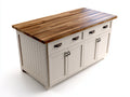 Credenza - legno ingegnerizzato-legno naturale - 155x70x90 cm - bianco-legno naturale - stile moderno
