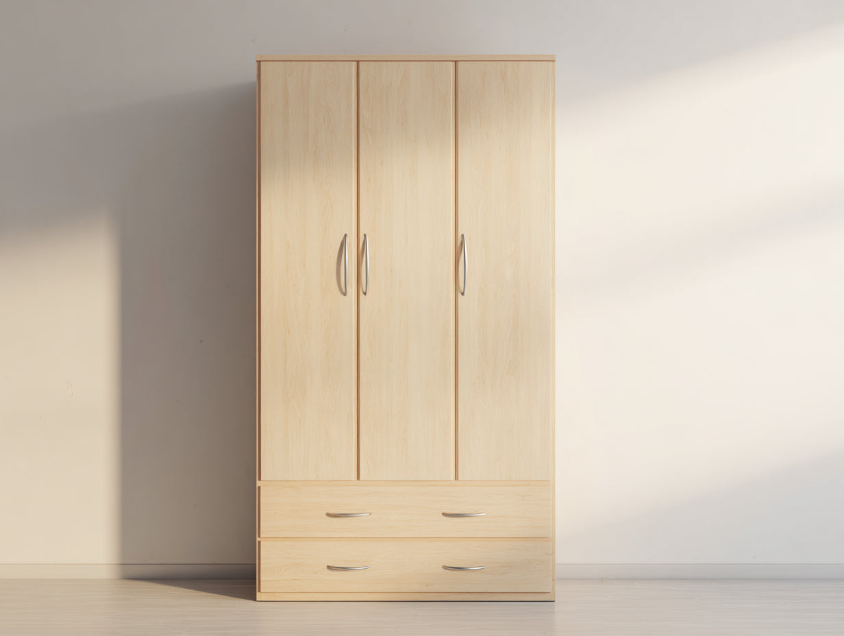 Armadio - Legno ingegnerizzato - 122x55x196 cm - Legno naturale - Moderno