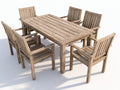 Set da pranzo da esterno-Legno-210x105x75 cm-Rovere chiaro naturale-Classico da giardino