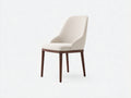 Sedia da pranzo - tessuto-legno - 54x58x84 cm - beige-marrone - design moderno